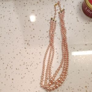 Elegant Pink Pearl Necklace